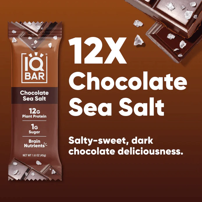 Chocolate Sea Salt - 12 Bars - IQBAR - Image 4