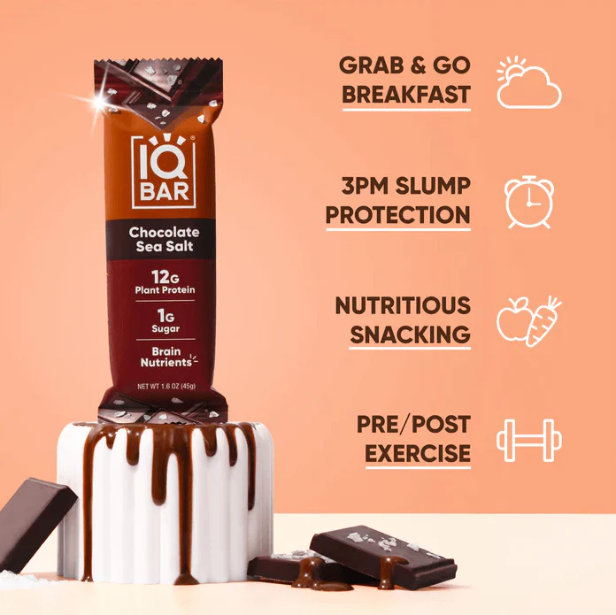 Chocolate Sea Salt - single plant protein bar - IQBAR - Image 3
