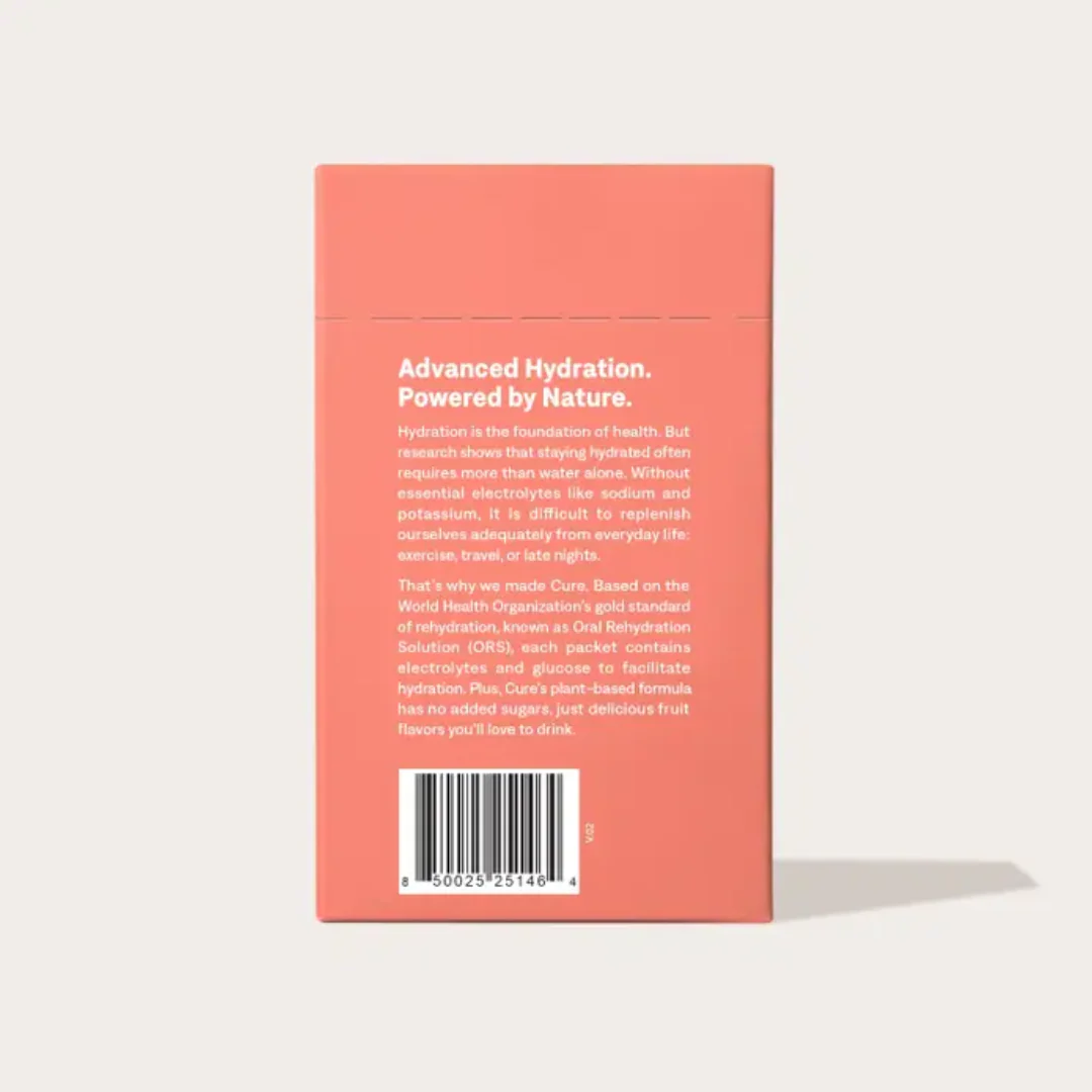 Cure Hydration | Electrolyte Drink Mix | Strawberry Kiwi (8 sachets) - Image 3