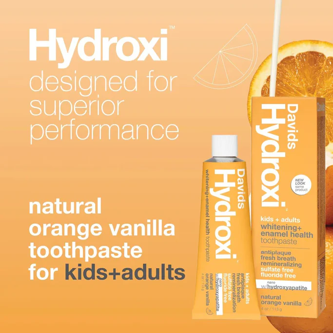 Davids Hydroxi kids & adults | nano-hydroxyapatite toothpaste | orange vanilla - Image 3