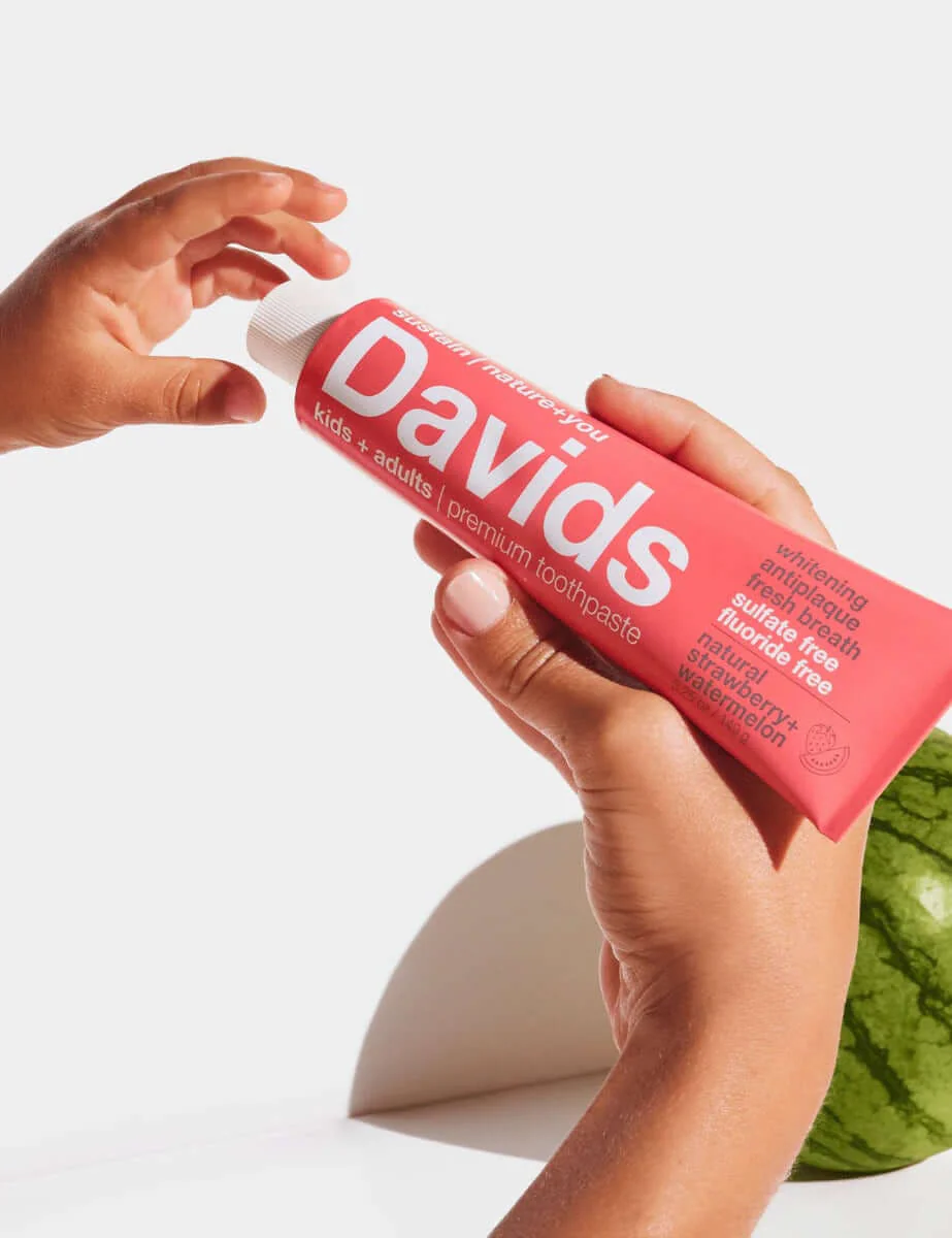 Davids Premium Toothpaste | Kids & Adults | Strawberry Watermelon - Image 4
