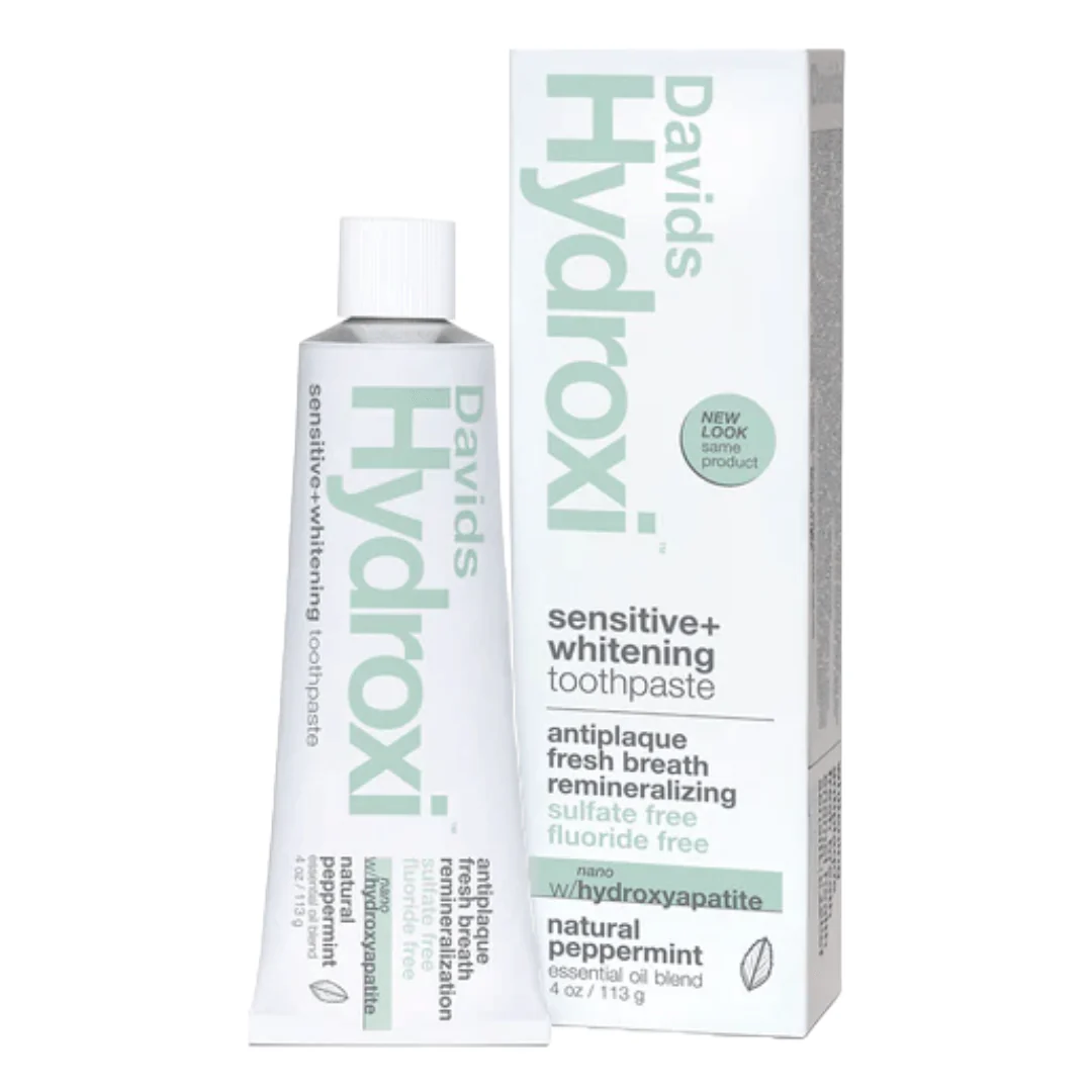 Davids Hydroxi™ sensitive + whitening nano hydroxyapatite premium toothpaste / peppermint 113g - Image 4