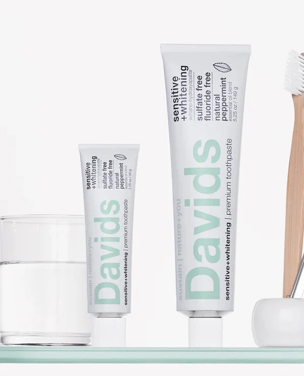 Davids Hydroxi Travel size premium toothpaste | sensitive + whitening | nano-hydroxyapatite | peppermint - Image 4