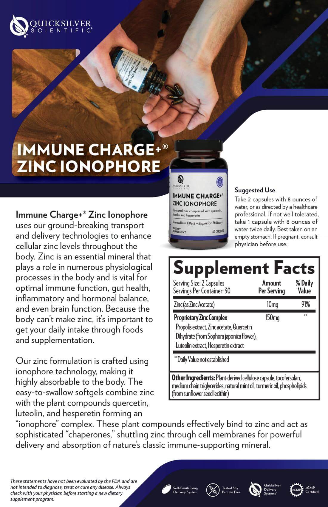 Immune Charge+ Zinc Ionophore | 60 Softgels - Image 4