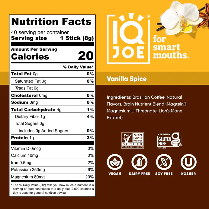 IQJOE Vanilla Spice | 40 Coffee sachets - Image 3