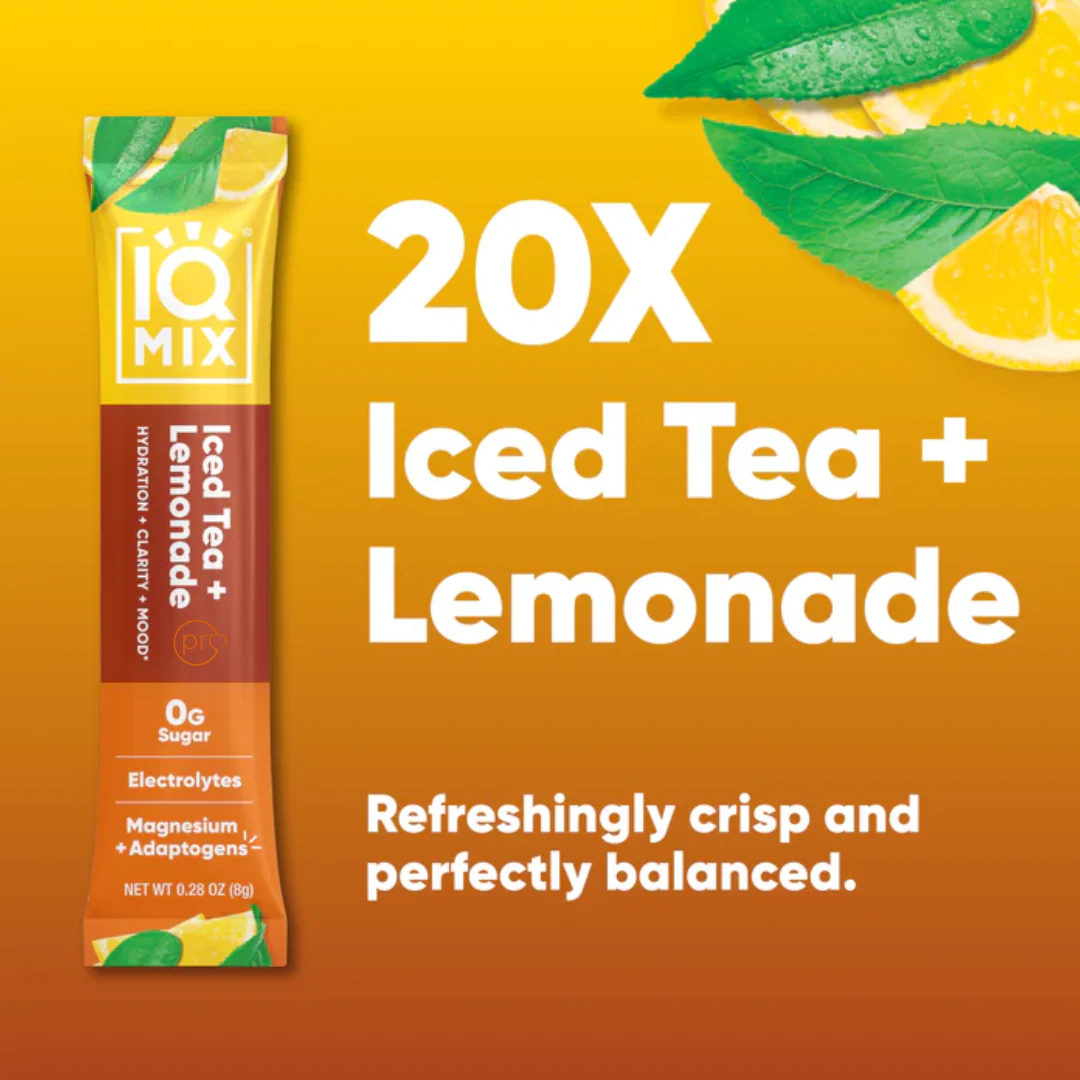 IQMIX Iced Tea & Lemonade | 20 Electrolyte Hydration Sachets - Image 2