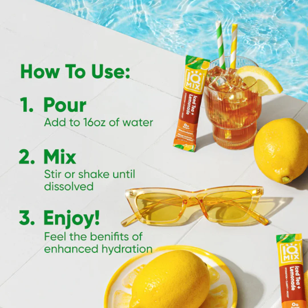 IQMIX Iced Tea & Lemonade | 20 Electrolyte Hydration Sachets - Image 8