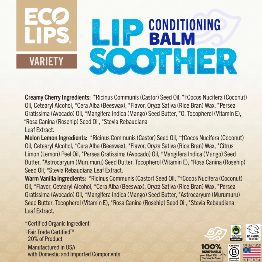 Lip Soother | Conditioning Lip Balm | Warm Vanilla | Eco Lips - Image 6