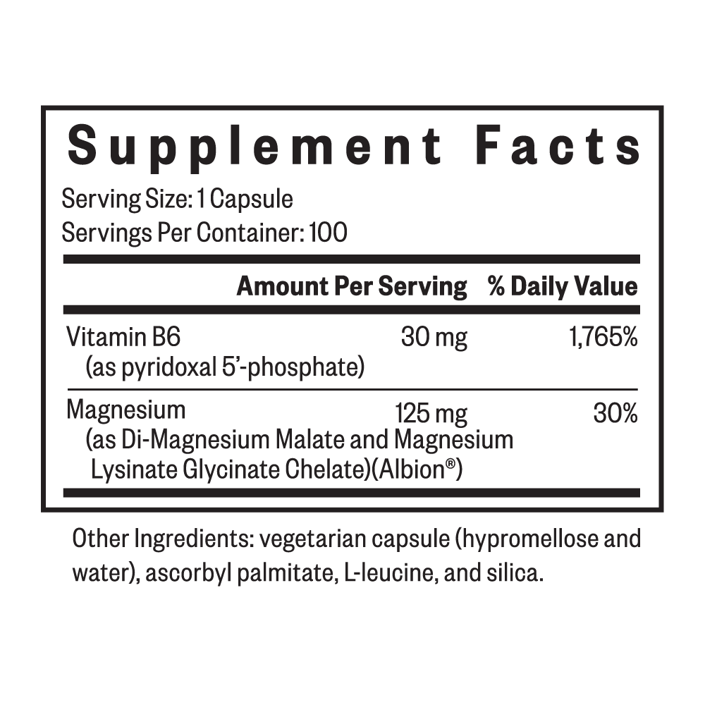 Magnesium Plus | With Vitamin B6 | 100 Capsules - Image 2