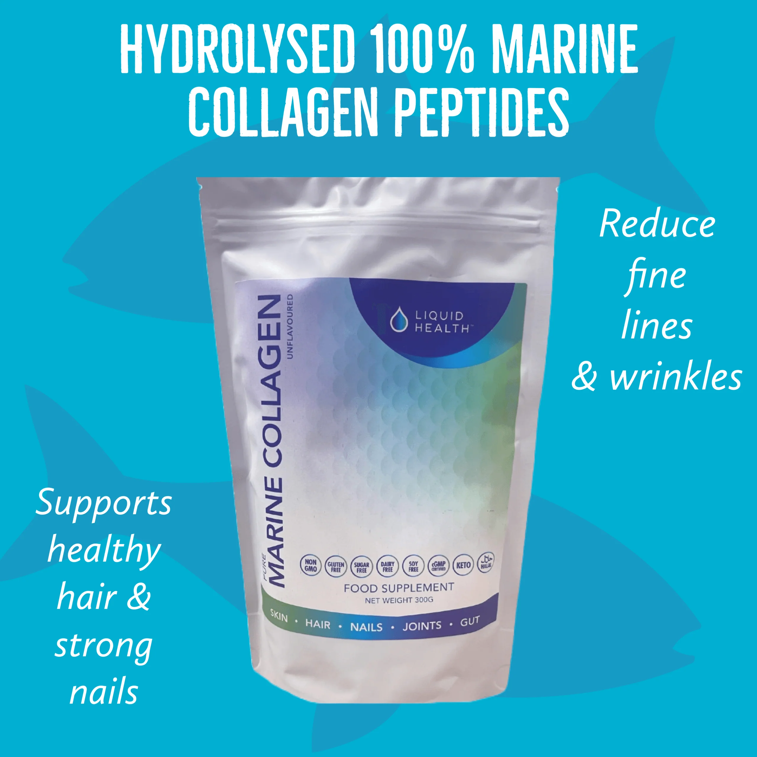 Pure Hydrolysed Marine Collagen | 300g | Liquid Health - Image 5