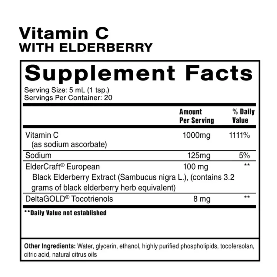Vitamin C + Elderberry | 100ml - Image 2